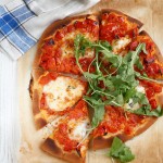 Pizza with fresh mozarella